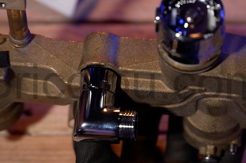 Adaptateur de douchette coude Raccord mitigeur tuyau douche Bavunv cuivre Adaptateur de douchette coudé Raccord mitigeur tuyau douche Bavunv cuivre