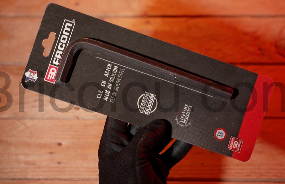 FACOM 83H.12PB Cle 6 pans Allen male longue 12 mm FACOM 83H.12PB Clé 6 pans Allen mâle longue 12 mm