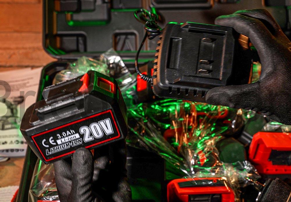 TEENO kit outillage electroportatif sans fil Perceuse meuleuse cle a choc chargeur TEENO kit outillage electroportatif sans fil Perceuse + meuleuse + clé à choc chargeur