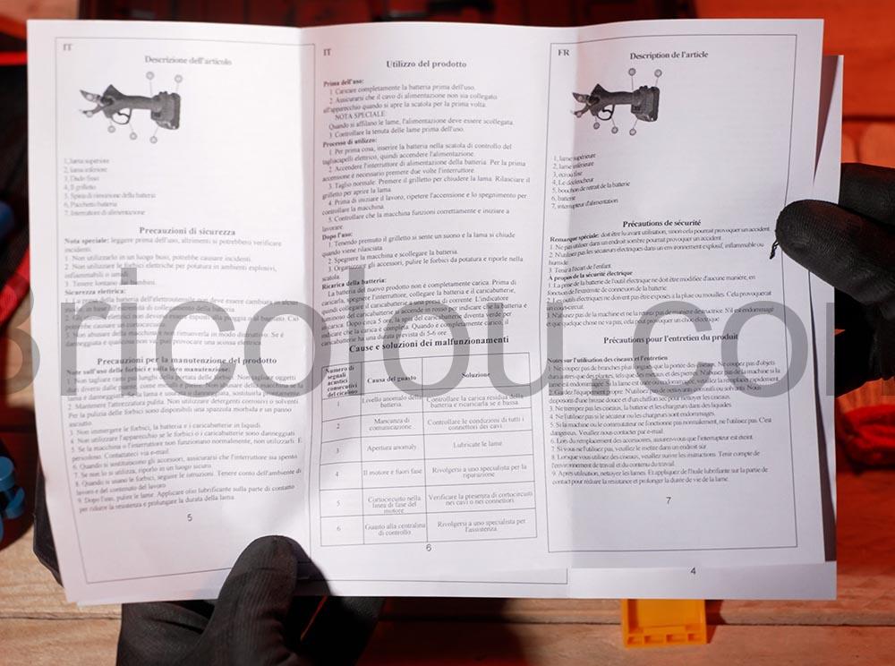 VKE Secateur electrique Sans Fil 4 Niveaux de coupe batterie compatible Makita documentation VKE Secateur électrique Sans Fil 4 Niveaux de coupe batterie compatible Makita documentation