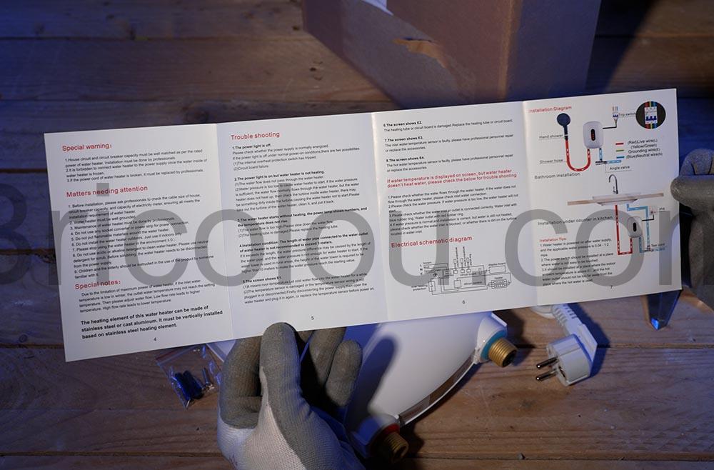 Chauffe eau electrique instantane 3500W documentation Chauffe eau électrique instantané 3500W documentation