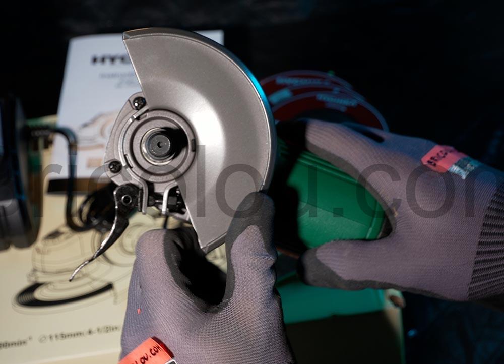 Hychika Meuleuse dangle Disqueuse 115mm sans fil CAG 20 180K M protection Hychika Meuleuse d'angle Disqueuse 115mm sans fil CAG 20 180K M protection