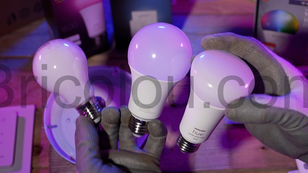Cest qui la mieux comparaison Ampoule Philips Hue Osram Ledvance taille C'est qui la mieux, comparaison Ampoule Philips Hue Osram Ledvance taille