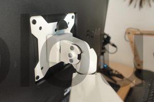 Support écran Moniteur PUTORSEN Aluminium Blanc Bras Articulé Ressort add vesa