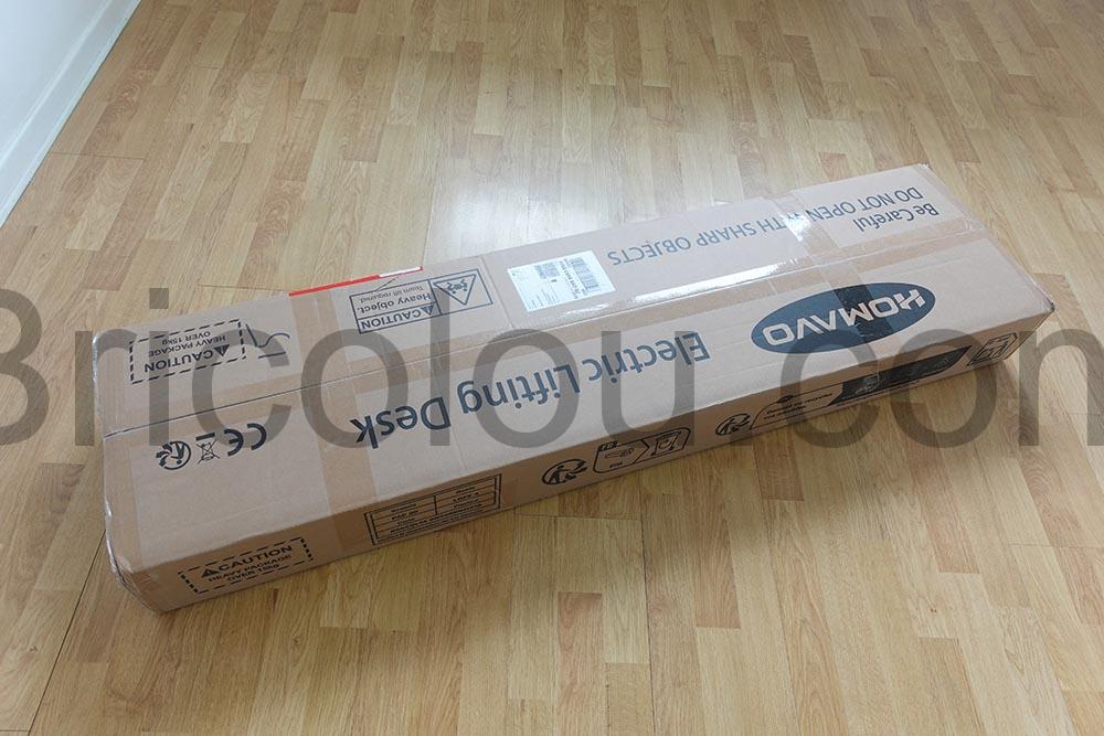 Bureau HOMAVO electrique table motorise hauteur emballage Bureau HOMAVO électrique table motorisé hauteur emballage