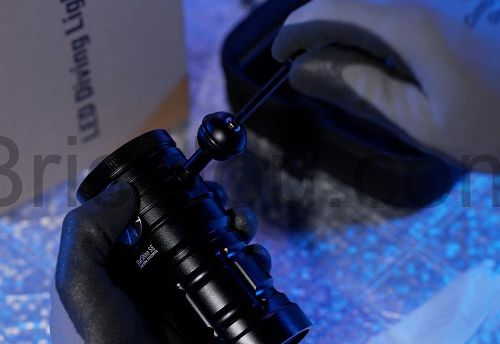 Lampe plongee photographie StarShine SE rotule Lampe plongée photographie StarShine-SE rotule