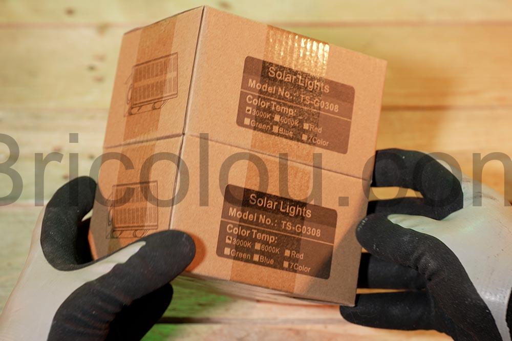 T SUN Lampe Solaire Exterieur Applique Murale 4 spots boite T-SUN Lampe Solaire Exterieur Applique Murale 4 spots boite