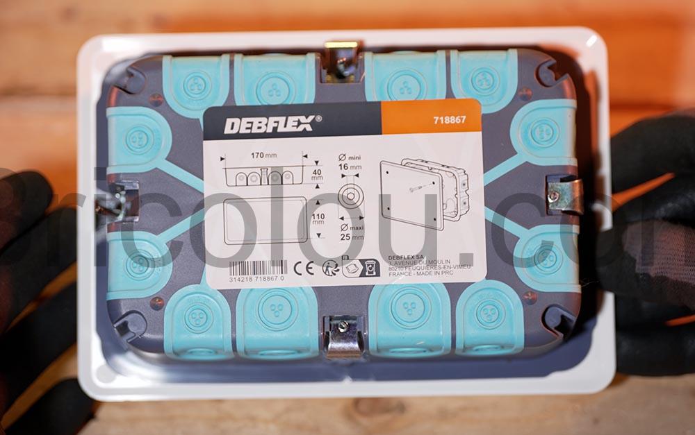 DEBFLEX Boite de derivation etanche Encastree Stop Air 170 x 110 x 40 schema DEBFLEX Boite de derivation etanche Encastree Stop Air 170 x 110 x 40 schéma