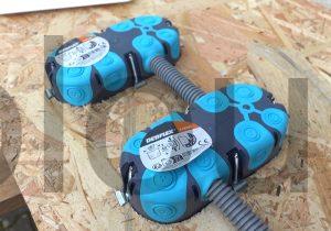 Debflex Boite dérivation électrique 2 Postes Multimatériaux Stop Air Diamètre 67mm x 40mm Entraxe 71mm jonction