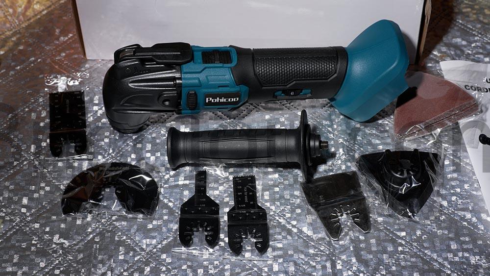 Outil Multifonction Oscillant Sans Fil compatible Makita Pohicoo M8112 kit Outil Multifonction Oscillant Sans Fil compatible Makita Pohicoo M8112 kit