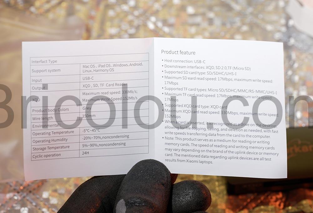 orkar Lecteur de Carte Memoire XQD SD Micro SD doc orkar Lecteur de Carte Mémoire XQD & SD & Micro SD doc