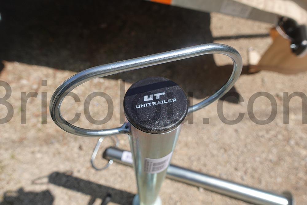 Chandelle Remorque Bequille de Support 60 cm Unitrailer poignee Chandelle Remorque Béquille de Support 60 cm Unitrailer poignée