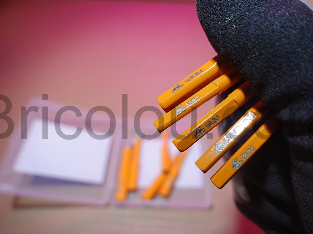 5 Forets diamantes carrelage 5 trepans carbure EXFEIN triangle 5 Forets diamantés carrelage 5 trépans carbure EXFEIN triangle