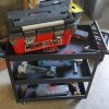 GYMAX Chariot d'Atelier 3 Niveaux en Métal Charge 120Kg malette