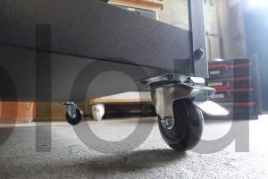 GYMAX Chariot dAtelier 3 Niveaux en Metal Charge 120Kg roulette GYMAX Chariot d'Atelier 3 Niveaux en Métal Charge 120Kg roulette