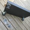GYMAX Chariot d'Atelier 3 Niveaux en Métal roulette
