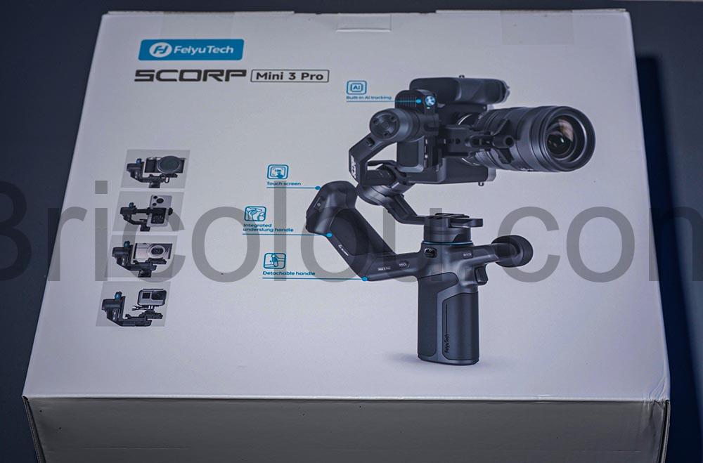 SCORP Mini 3 Pro Stabilisateur Gimbal camera et smartphone FeiyuTech.boite SCORP Mini-3-Pro Stabilisateur Gimbal caméra et smartphone FeiyuTech.boite