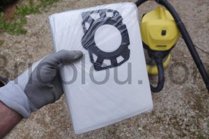 Sacs d'aspirateur blanc plastique KFI 357 pour Kärcher WD3 WD2 équivalent 2.863-314.0 Liaila plastique
