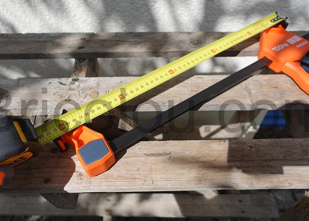 Serre joint menuisier 300mm 150kg Presch repousse Serre joint menuisier 300mm 150kg Presch repousse