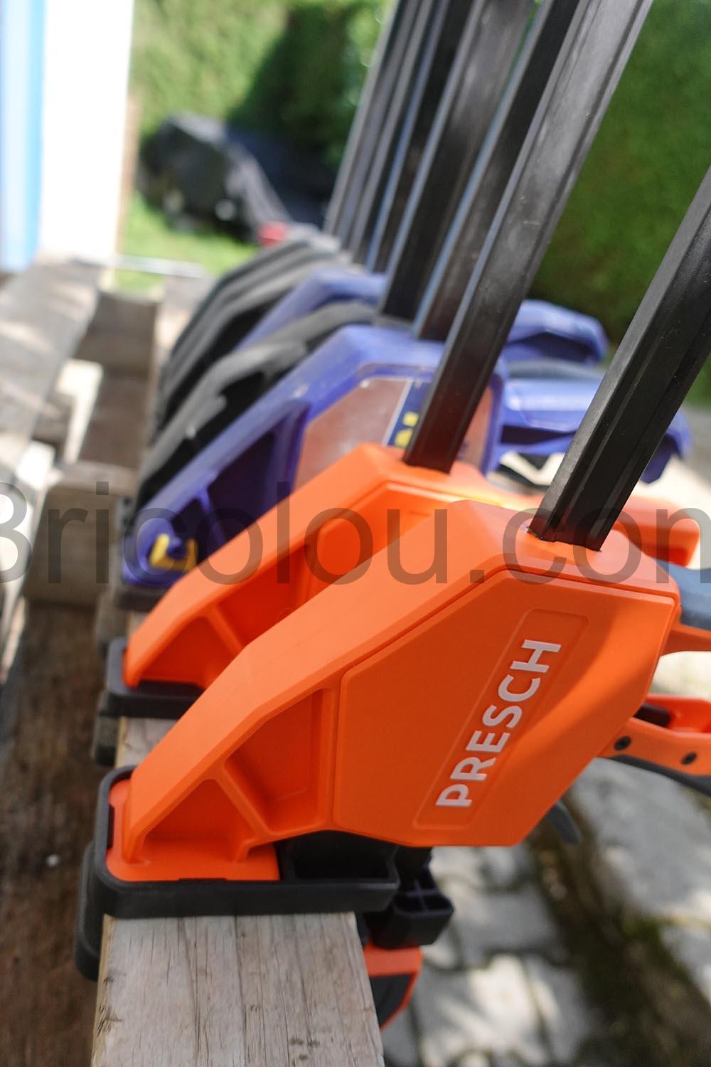 Serre joint menuisier rapide 600mm 300kg Presch dessus Serre joint menuisier rapide 600mm 300kg Presch dessus