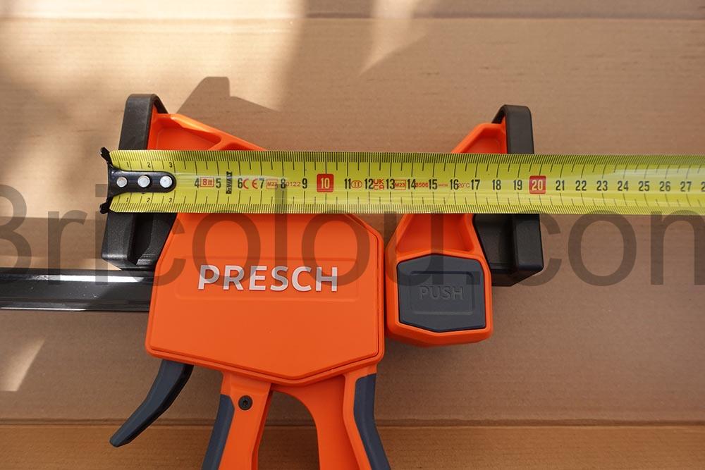 Serre joint menuisier rapide 600mm 300kg Presch ecartement mini Serre joint menuisier rapide 600mm 300kg Presch écartement mini