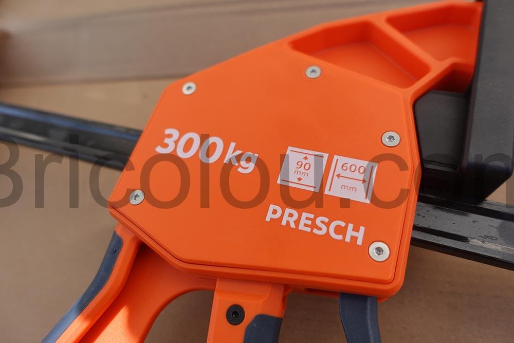 Serre joint menuisier rapide 600mm 300kg Presch spec Serre joint menuisier rapide 600mm 300kg Presch spec