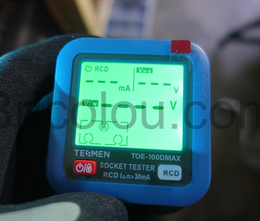 Testeur de prise electrique TOE 100DMAX TESMEN attente Testeur de prise électrique TOE-100DMAX TESMEN attente