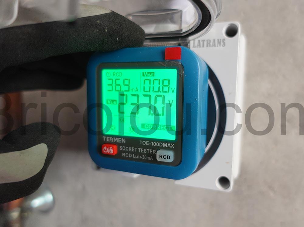 Testeur de prise electrique TOE 100DMAX TESMEN etanche Testeur de prise électrique TOE-100DMAX TESMEN étanche