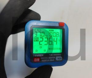 Testeur de prise électrique TOE-100DMAX TESMEN résultat