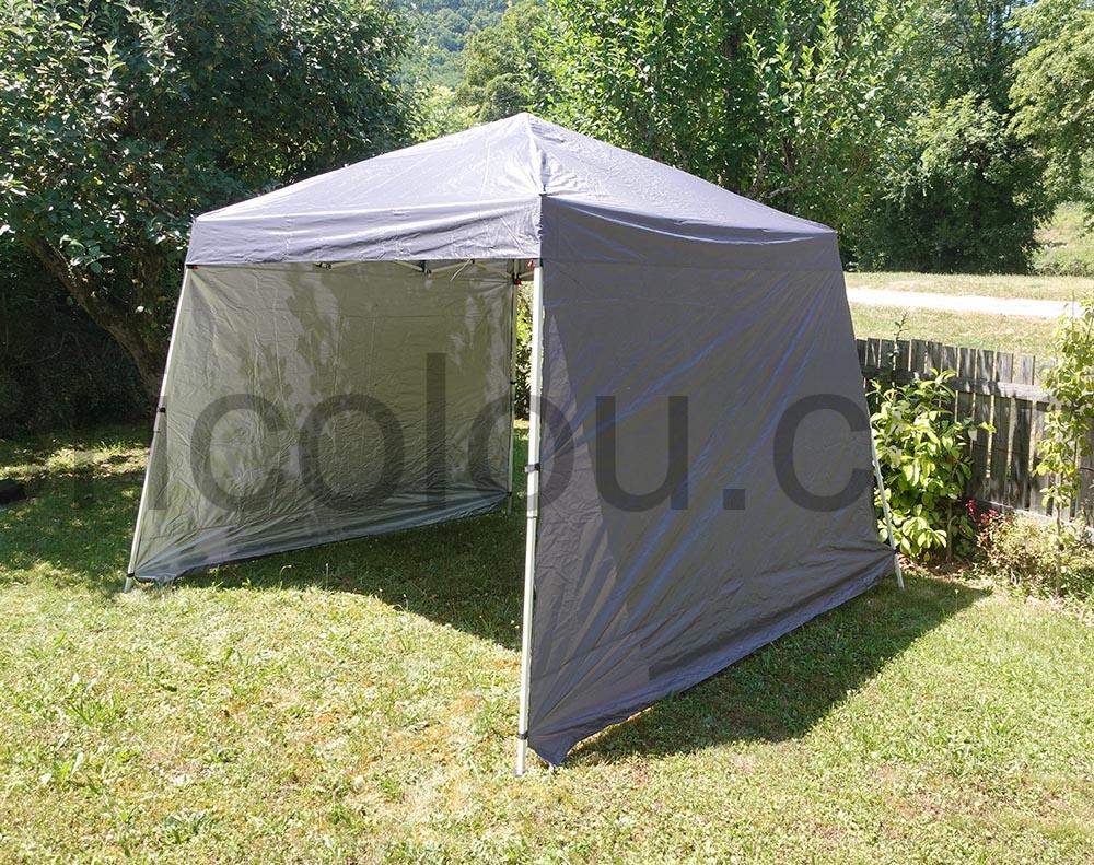 Tonnelle Pliante avec 2 Parois Laterales Tente Auvent RELAX4LIFE cote Tonnelle Pliante avec 2 Parois Latérales Tente Auvent RELAX4LIFE coté