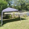 Tonnelle Pliante avec 2 Parois Latérales Tente Auvent RELAX4LIFE ouvert