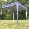 Tente grise 2 x 2 vue dessous