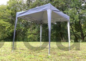 Tente grise 2 x 2 vue dessous