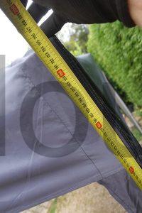 Tonnelle Pliante tente 2x2 Gris TRIUMPHKEY hauteur
