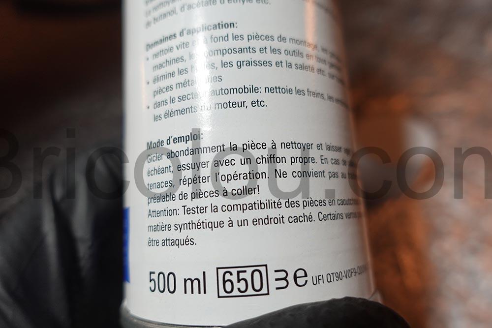 bombe nettoyant degraissant WEICON danger bombe nettoyant dégraissant WEICON danger