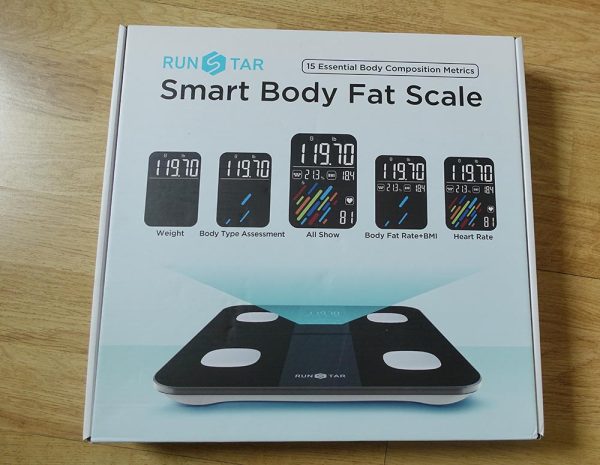 Pèse Personne Connectée IMC Fréquence Cardiaque Synchronisation APP Runstar carton