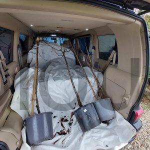 Bâche de protection imperméable de 3,6 x 4,9 m, 100 g blanche SUMORISE coffre