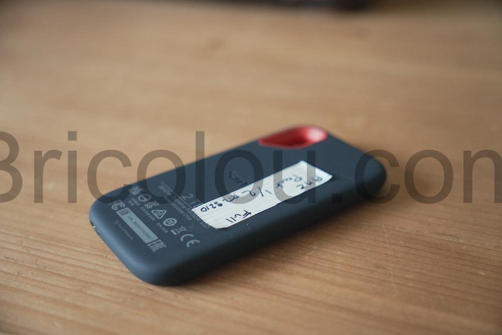 Sandisk 2To SSD portable etiquette defaut Sandisk 2To SSD portable étiquette défaut